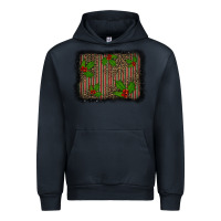 Navy christmas plaid leopard mistletoe background Urban Hoodie - BarkalooDesign