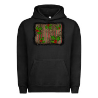 Pigment Black christmas plaid leopard mistletoe background Urban Hoodie - BarkalooDesign