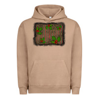 Pigment Burro christmas plaid leopard mistletoe background Urban Hoodie - BarkalooDesign