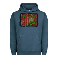Pigment Midnight Navy christmas plaid leopard mistletoe background Urban Hoodie - BarkalooDesign
