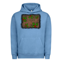 Pigment Pebble Blue christmas plaid leopard mistletoe background Urban Hoodie - BarkalooDesign
