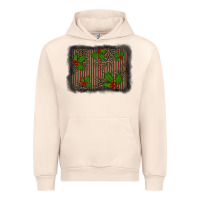 Sandshell christmas plaid leopard mistletoe background Urban Hoodie - BarkalooDesign