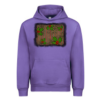 Tulip christmas plaid leopard mistletoe background Urban Hoodie - BarkalooDesign