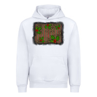 White christmas plaid leopard mistletoe background Urban Hoodie - BarkalooDesign