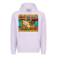 Lilac western coop animals farm chicken chick rooster sunflowers wooden sera Premium Hoodie - Artiststas