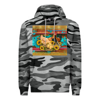 Slate Camo western coop animals farm chicken chick rooster sunflowers wooden sera Premium Hoodie - Artiststas