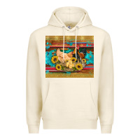Tofu western coop animals farm chicken chick rooster sunflowers wooden sera Premium Hoodie - Artiststas