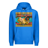 True Royal western coop animals farm chicken chick rooster sunflowers wooden sera Premium Hoodie - Artiststas