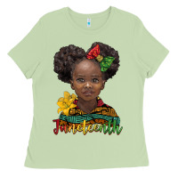 Matcha juneteenth african girl Ladies Tee - BarkalooDesign