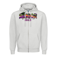 Dove Grey senior 2023 halloween Zipper Hoodie - RanaPortraitStore