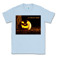 Dusty Blue Halloween Is Coming Classic Tee - Unal Design