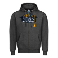 Charcoal Heather senior 2023 graduation Zipper Hoodie - RanaPortraitStore
