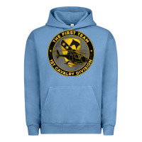 Pigment Pebble Blue the first team 1st cavalry division Urban Hoodie - Jasminsmagicworld