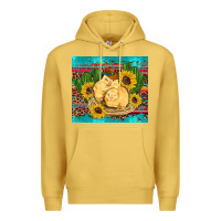 Antique Gold western chicks coop animals sunflowers cactus serape leopard turquoise Premium Hoodie - Artiststas