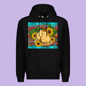 Western Chicks Coop Animals Sunflowers Cactus Serape Leopard Turquoise Premium Hoodie Designed By Artiststas