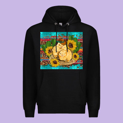 Western Chicks Coop Animals Sunflowers Cactus Serape Leopard Turquoise Premium Hoodie Designed By Artiststas