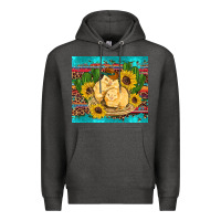 Charcoal Heather western chicks coop animals sunflowers cactus serape leopard turquoise Premium Hoodie - Artiststas
