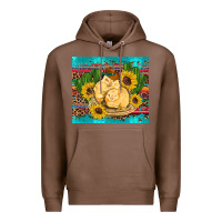 Chestnut western chicks coop animals sunflowers cactus serape leopard turquoise Premium Hoodie - Artiststas