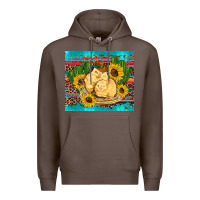 Coffee western chicks coop animals sunflowers cactus serape leopard turquoise Premium Hoodie - Artiststas