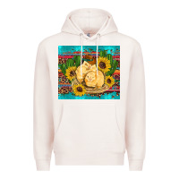 Pale Pink western chicks coop animals sunflowers cactus serape leopard turquoise Premium Hoodie - Artiststas