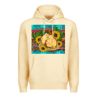 Pina Colada western chicks coop animals sunflowers cactus serape leopard turquoise Premium Hoodie - Artiststas