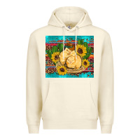 Sandshell western chicks coop animals sunflowers cactus serape leopard turquoise Premium Hoodie - Artiststas