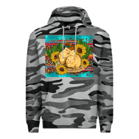 Slate Camo western chicks coop animals sunflowers cactus serape leopard turquoise Premium Hoodie - Artiststas