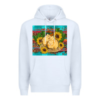 White western chicks coop animals sunflowers cactus serape leopard turquoise Premium Hoodie - Artiststas