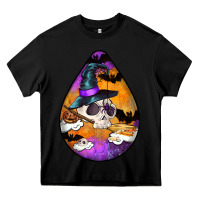 Black Hallowen Teardrop Heavy Core Tee - LillyAllenDesigns