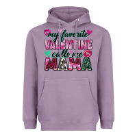 Lavender my favorite valentine calls me mama Heavyweight Hoodie - Zillion Design Studio
