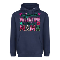 Navy my favorite valentine calls me mama Heavyweight Hoodie - Zillion Design Studio