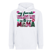 White my favorite valentine calls me mama Heavyweight Hoodie - Zillion Design Studio