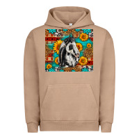 Pigment Burro Aztec Sunflowers Horse Urban Hoodie - LillyAllenDesigns