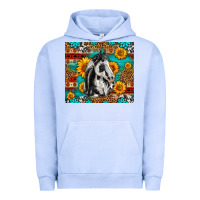 Pigment Grape Ice Aztec Sunflowers Horse Urban Hoodie - LillyAllenDesigns