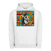 Pigment Lunar Rock Aztec Sunflowers Horse Urban Hoodie - LillyAllenDesigns