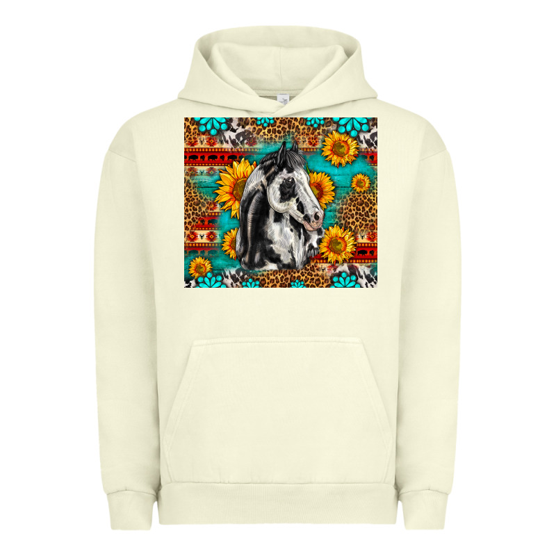 Aztec Sunflowers Horse Urban Hoodie by LillyAllenDesigns | Teevron