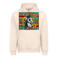 Sandshell Aztec Sunflowers Horse Urban Hoodie - LillyAllenDesigns