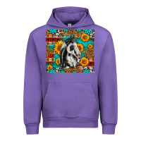 Tulip Aztec Sunflowers Horse Urban Hoodie - LillyAllenDesigns