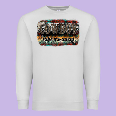 Cowboy Take Me Away Premium Sweatshirt Designed By Sublimationcraftshop