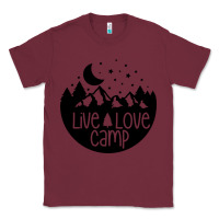 Burgundy Live Love Camp Classic Tee - Unal Design