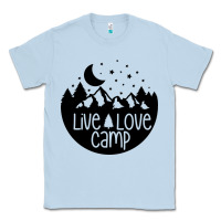 Dusty Blue Live Love Camp Classic Tee - Unal Design