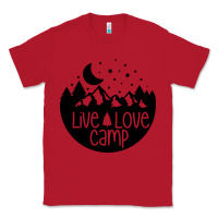 Red Live Love Camp Classic Tee - Unal Design