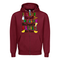 Burgundy i lick the salt swallow the tequila and suck the l Zipper Hoodie - RanaPortraitStore