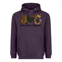 Plum peace love shepherd Heavyweight Hoodie - RanaPortraitStore