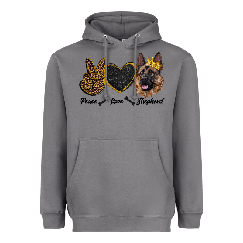 Peace Love Shepherd Heavyweight Hoodie by RanaPortraitStore | Teevron