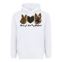 White peace love shepherd Heavyweight Hoodie - RanaPortraitStore