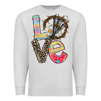 Dove Grey Love crown of thorns Easter Day Premium Sweatshirt - CowGirlArtShop