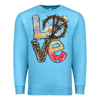 Ocean Blue Love crown of thorns Easter Day Premium Sweatshirt - CowGirlArtShop