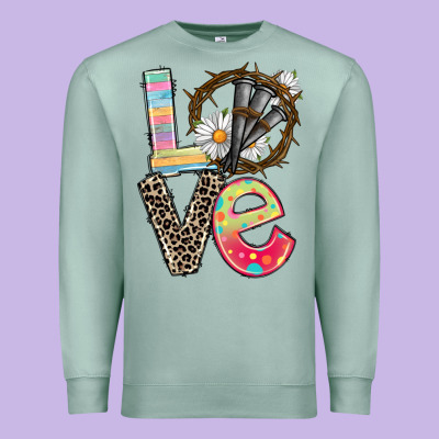 Love Crown Of Thorns Easter Day Premium Sweatshirt Designed By Cowgirlartshop