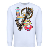 White Love crown of thorns Easter Day Premium Sweatshirt - CowGirlArtShop